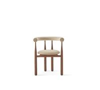 Chaise de Salle à Manger New Works Bukowski, Noyer/ Beige Megan 26