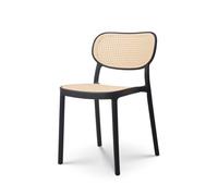 Kosmi Chaise de Salle à Manger Noire Style Vintage