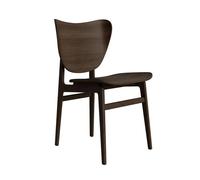 Chaise de Salle à Manger NORR11 Elephant, Revêtement en Chêne Fumé Foncé/anthracite 21003