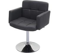 Chaise de salle à manger Orlando, chaise de cuisine pivotante chaise, similicuir chrome ~ gris