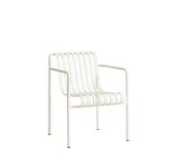 Chaise de Salle à Manger Palissade avec Accoudoirs, Blanc Crème