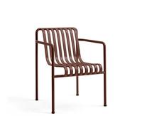 Chaise de Salle à Manger Palissade avec Accoudoirs, Rouge Fer