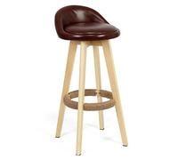 Chaise de salle à manger pivotant PU Seat Family Tabouret Bar tabouret Bar Tabouret Natural en bois massif Perges Vintage High Tabouret pour Pub Café Roard Roard Restaurant Bar Chaise Max. Chargez