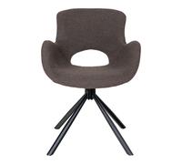 Chaise de salle à manger pivotante en tissu marron House Nordic