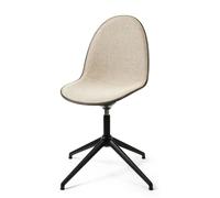 Chaise de Salle à Manger Pivotante Eternity Base Noir et Revêtement 218 Beige