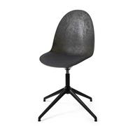 Chaise de Salle à Manger Pivotante Eternity Base Noir M. Assise Rembourrée 198 Gris