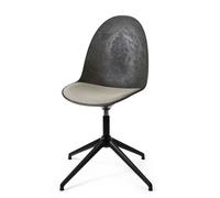 Chaise de Salle à Manger Pivotante Eternity Base Noir M. Assise Rembourrée 218 Beige