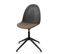 Chaise de Salle à Manger Pivotante Eternity Base Noir M. Assise Rembourrée 378 Rouille