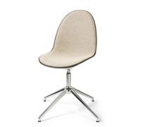 Chaise de Salle à Manger Pivotante Mater Eternity en Aluminium et Tapissée 218 Beige