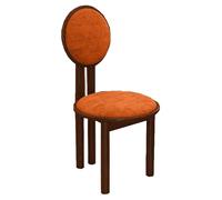 Chaise de salle à manger rembourrée sans accoudoirs avec dossier rond pour meubles de cuisine et de salon - Accent élégant