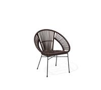 Chaise De Salle À Manger Rotin Marron Foncé Sarita Marron
