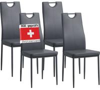 Chaise de salle à manger SALERNO , SET de 4, Gris