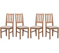 Chaise de salle à manger - Set 4x BOS 4 noyer clair, Soro 23