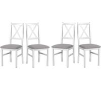 Chaise de salle à manger - Set 4x Nilo 12, blanc, soro 90