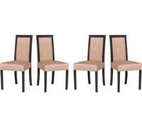 Chaise de salle à manger - Set 4x Roma 3, noir, zetta 292