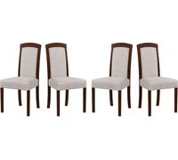 Chaise de salle à manger - Set 4x Roma 7, noyer, neve 13