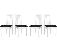 Chaise de salle à manger - Set 4x Roma 9 blanc, neve 100