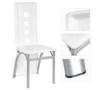Chaise de salle à manger SHE Blanc (lot de 2) - Contemporain - PVC - Métal - 42 * 42 * 101cm