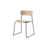 Chaise de Salle à Manger &Tradition Pavilion AV51 Noir/ Chêne Laqué