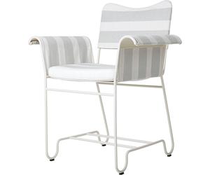Chaise de Salle à Manger Tropique Blanc/Rayure Leslie 20