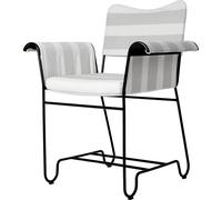 Chaise de Salle à Manger Tropique Noir/Rayure Leslie 20