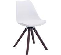 Chaise de salle à manger Troyes Pivotante Piétement en Forme Carrée , Blanc /Noyer G