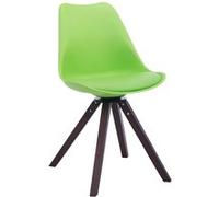 Chaise de salle à manger Troyes Pivotante Piétement en Forme Carrée , Vert/Noyer G