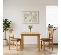 vidaXL Chaise de salle à manger 2 pcs Bois de chêne massif Noir