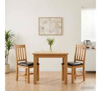 Chaise de salle à manger VENLO 2 pc Bois de chêne massif Moderne en vidaXL vidaX