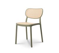 Chaise de salle à manger verte style vintage