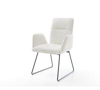 Chaise-de-salle-à-manger Vinja-Flex bou oux beige pied trapèze noir