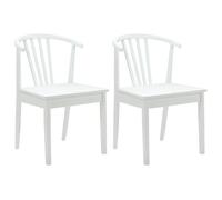 Chaise de salle à manger 2 pc Bois de caoutchouc massif vintage en bois vidaXL v