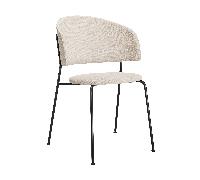 Chaise de salle à manger Wagner cadre rembourré noir WxHxD 59x84x60cm