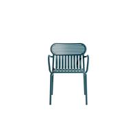 Chaise de salle à manger W ND avec accoudoirs Bleu océan