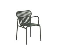 Chaise de salle à manger W ND avec accoudoirs, en verre Vert