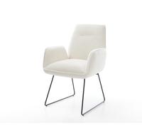 Chaise-de-salle-à-manger Zoa-Flex bou oux beige pied trapèze noir resorts ensachés