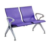 Chaise de Salle D'attente 2 Places, Chaises de Réception, Banc de Bureau, Banc d'accueil en Similicuir, pour Bureau, Banque, Hôpital, École, Salon de Coiffure, Aéroport(Purple)