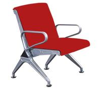 Chaise de salle d'attente, banc de réception en polyuréthane avec accoudoirs et dossier, meuble de salon confortable, siège simple à monter pour les aéroports, les bureaux et les zones d'attente