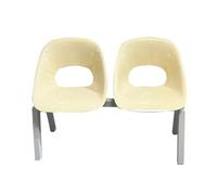 Chaise de salle d'attente beige - Banc de 43 pouces (env. 109 cm) de long pour couloir, réception, salle d'attente des cliniques, aéroports, banques, salons, salons de coiffure et écoles