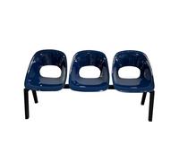 Chaise de salle d'attente bleue - Banc de réception confortable pour cliniques, aéroports, salons et écoles - Assise élégante pour les invités (165/65 pouces)