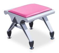 Chaise de salle d'attente en cuir synthétique rose avec accoudoirs - Banc de réception en acier pour banque, hôpital, école et hall d'aéroport