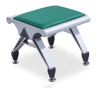 Chaise de salle d'attente en cuir synthétique vert sans accoudoirs Banc de réception en acier pour bureau, aéroport, banque, hôpital et école - Meuble confortable de hall