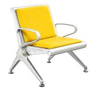 Chaise de salle d'attente robuste avec coussin en polyuréthane, capacité de 200 kg, siège simple pour aéroport, hôpital, clinique, bureau, espace public