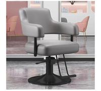 Chaise de salon - Chaise de coiffure extra large avec pompe hydraulique robuste, pivotant à 360 °, hauteur réglable, design tressé pour salon de beauté