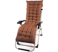 Chaise de salon, chaises de jardin Sun Lounger Chaise de terrasse pliable plage Sun Sunger, Zero Gravity Wood Pliant Pliant Outdoor Siesta chaise Longue Balcony Rancard Chaise (avec coton marron)