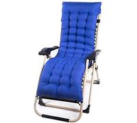 Chaise de salon, chaises de jardin Sun Lounger Chaise de terrasse pliable plage Sun Sunger, Zero Gravity Wood Pliant Outdoor Siesta chaise Longue Balcony Rancard Chaise (avec coton bleu) FANDIAO
