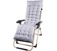 Chaise de salon, chaises de jardin Sun Lounger Chaise de terrasse pliable plage Sun Sunger, Zero Gravity Wood Pliant Outdoor Siesta chaise Longue Balcony Rancard Chaise (avec coton gris) FANDIAO