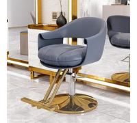 Chaise de Salon de Coiffure Osmari avec Pompe Hydraulique Robuste, Équipement de Beauté de Spa Ajustable à 360 °, Chaise de Salon de Coiffure à Domicile, Gris Beige B, JYLSSKUK, bleu b