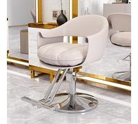 Chaise de Salon de Coiffure Osmari avec Pompe Hydraulique Robuste, Équipement de Beauté de Spa Ajustable à 360 °, Chaise de Salon de Coiffure à Domicile, Gris Beige B, JYLSSKUK, Beige gris