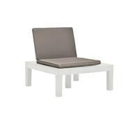 2x Chaises de Salon de Jardin et Coussins Plastique Siège d'Extérieur vidaXL